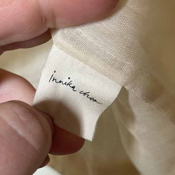 Innika Choo Anite Eayte Frille Blouse in cream Tan O/S - Picture 6 of 7